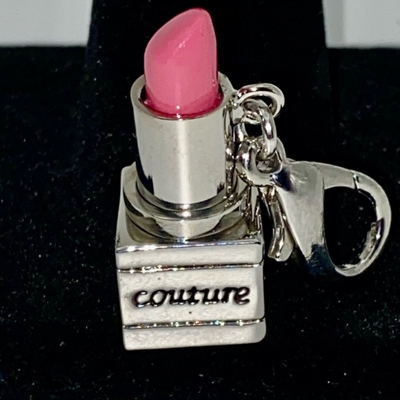 Juicy Couture silver tone and pink lipstick charm - Picture 6 of 9